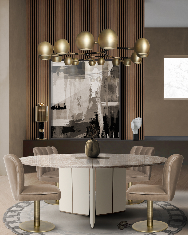 Modern Tables Article: Because it offers a light and comfortable dining area while still preserving refinement and a timeless elegance mood, a modern classic dining room design is ideal.