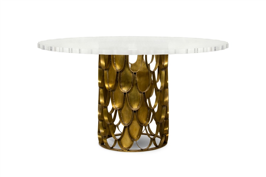 Brass Round Dining Table